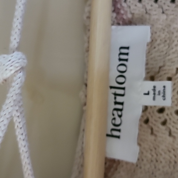 Heartloom Elias Chevron Pattern Knit Hooded Sweater Tan Brown 100% Cotton - Picture 4 of 17